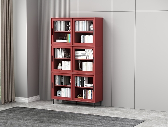 Modern Bookcase Decorative Cabinet 3d model