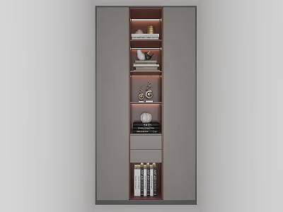 Modern Shoe Cabinet Design With Organized Shelves Storage Space And Decorative Books 3d model