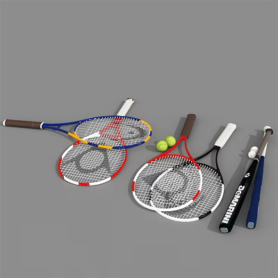 modern baseball bat fitness equipment racket baseball bat 3d model