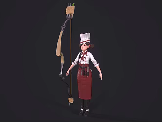 Girl Little Lori Chef 3d model
