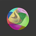 Professional Soccer Ball With Blue Black White Yellow Pattern And Nike Design
