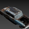 Destroyed car 3d model