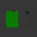 Professional Studio Commercial Equipment With Green Backdrop And Photography Light Stand