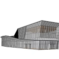 Modern Sales Office Building With Glass Facade And Unique Architectural Design By Water