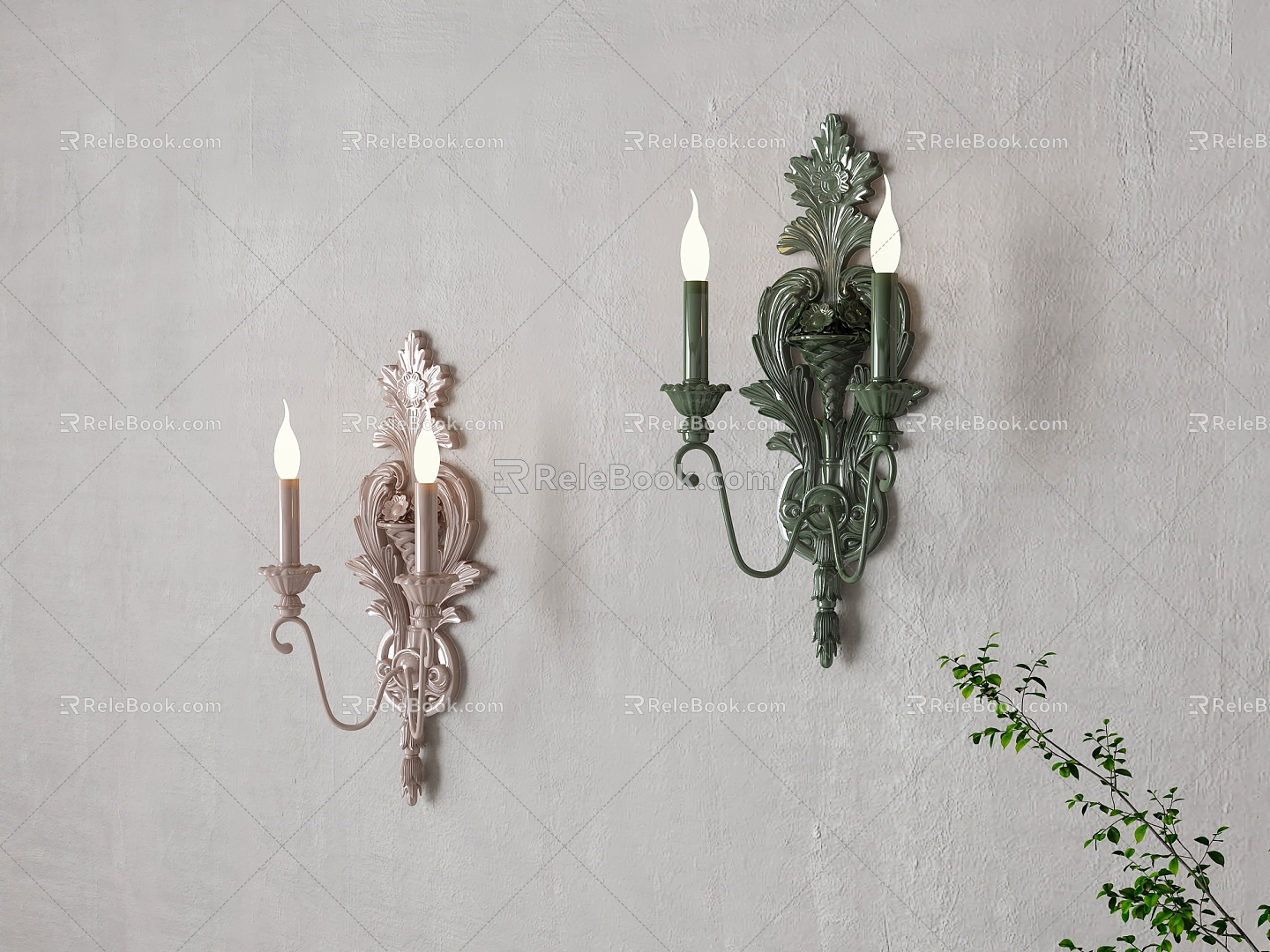 French Wall Lamp 3d model