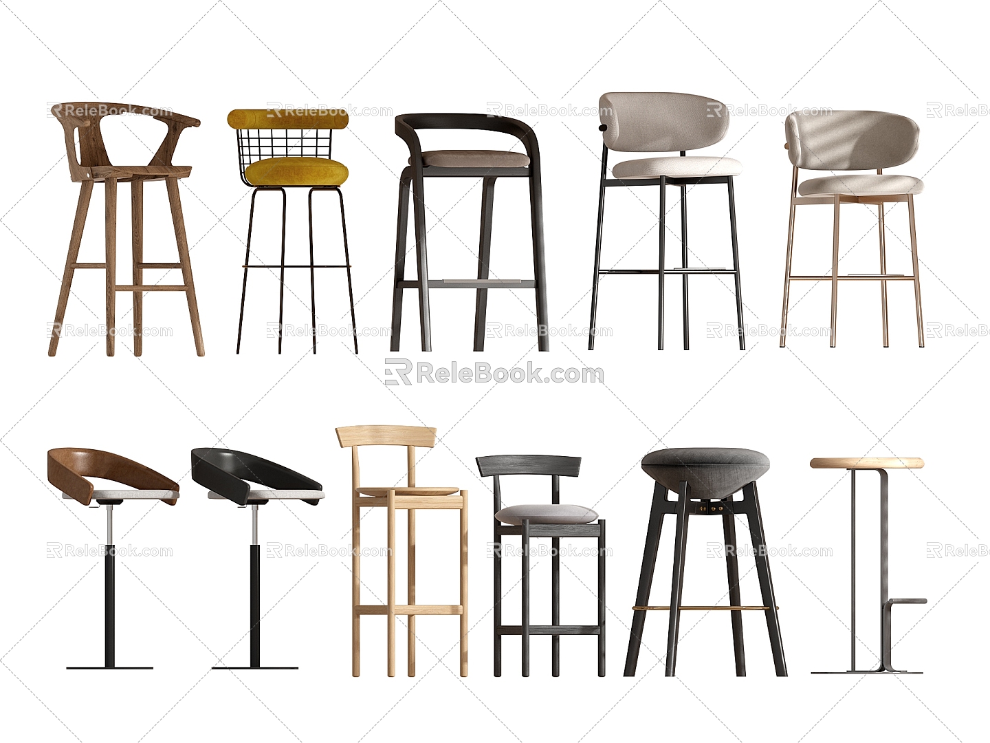 Modern Bar Chair 3d model