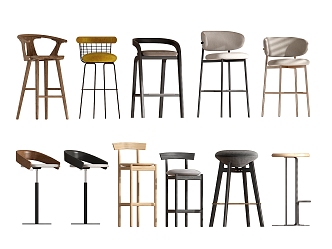 Modern Bar Chair 3d model