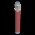 Red Sleeve Bolt With Golden Nut And Blue Top For Hardware Tools