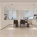 Modern Living And Dining Room Interior With Brown Sofa Coffee Table Area Rug And TV