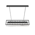 Modern Linear Crystal Chandelier With Metal Chain Suspension And Interior Lighting Design