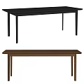 Modern Log Dining Table Long Dining Table Wooden Dining Table Solid Wood Dining Table 3d model