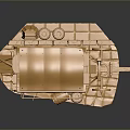 Intricate Golden Carriage Model With Canopy Wheels Barrels And Base