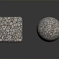 Natural Wood and Stone Decorative Cube Sphere with Mosaic Texture Surface