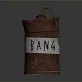 Copper Canister With BANG Label And Metal Handle Decorative Prop Design