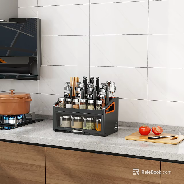 Modern Bathroom Cabinet Rack With Storage Compartments For Bathroom Essentials 3d model