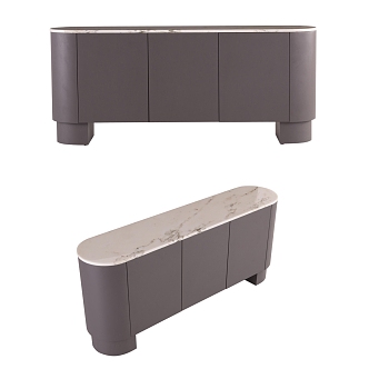 Silver gray sideboard 3d model