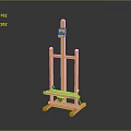 Wooden Easel Stand For Artists With Adjustable Height And Stable Base