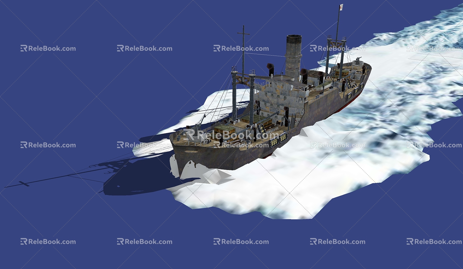 Modern Battleship Aircraft Carrier Battleship 3d model