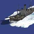 Modern Battleship Aircraft Carrier Battleship 3d model