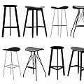 Modern Bar Stools With Various Designs Metal Wooden Frames And Comfortable Seats
