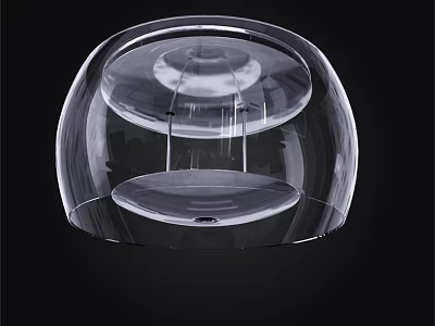 Modern Transparent Spherical Ceiling Light with Sleek Contemporary Design for Home 3d model
