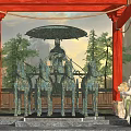 Qin Bronze Cheque Relics 3d model