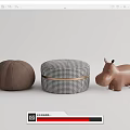Modern Ottoman Sofa Stools In Various Designs With Soft Pillows And Accent Furniture