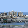 Ancient Architecture Complex With Riverfront Traditional Buildings And Scenic Green Spaces