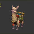 alpaca wool llama alpaca camel sheep humpless moose animal 3d model