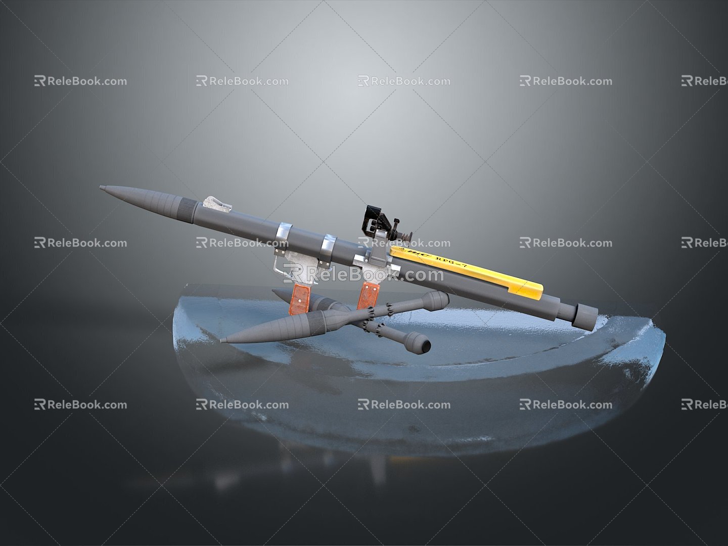 Rocket rocket launcher to air weapon to air missile shoulder missile shoulder rocket 3d model