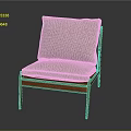Minimalist Wooden Frame Chair With Light Colored Cushion And Backrest