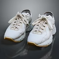 White Casual Sneakers With Laces And Yellow Soles For Daily Wear
