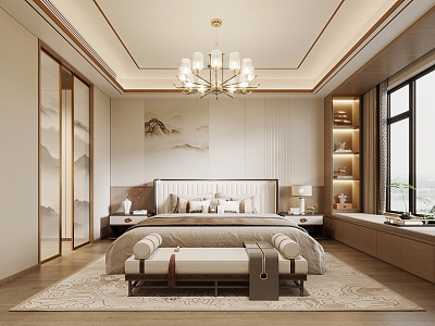 New Chinese bedroom model