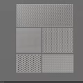 Perforated Metal Panels With Various Hole Sizes And Arrangement Patterns 3d model