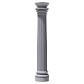Elegant Classical Fluted Column Featuring Decorative Capital And Base Design