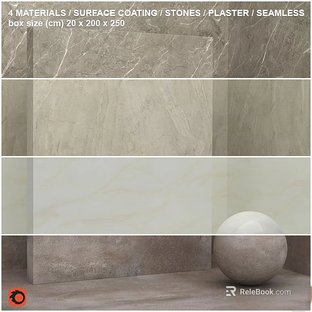 Natural Stone Construction Components Featuring Beige Gray Textures for Modern Interior Design 3d model