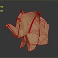 Handmade Origami Elephant Craft Figure Made From Brown Paper With Shiny Surface