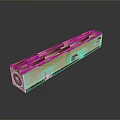 Golden Metal Mechanical Component With Elongated Shape And Reflective Surface Grooves And Holes