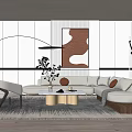 Modern Sofa Coffee Table Combination Sofa Coffee Table 3d model