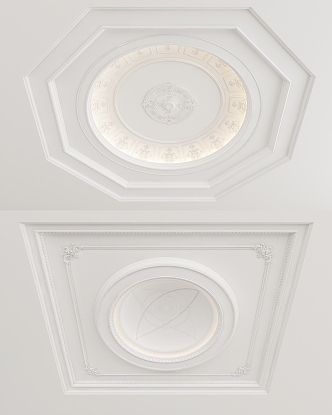 European-style ceiling 3d model