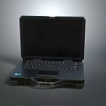 Durable Portable Black Industrial Rugged Laptop With Handle Functional Keyboard And Screen