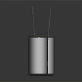 White Cylindrical Speakers With Colorful Base Ring Lights And Hanging Top Cables