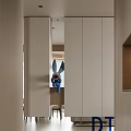 Modern Interior Entryway Cabinet And Side Cabinet With Blue Rabbit Decoration Stylish Design