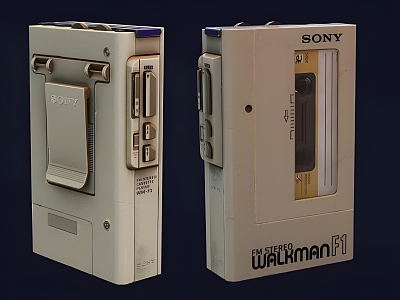 Realistic Sony Walkman Modern Realistic Sony Walkman Electronic Products Retro Old Objects Nostalgia 3d model