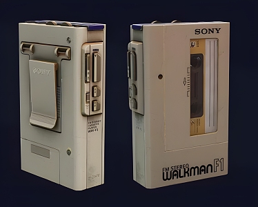 Realistic Sony Walkman Modern Realistic Sony Walkman Electronic Products Retro Old Objects Nostalgia 3d model