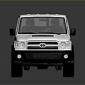Sleek White Off Road SUV With Rugged Design Roof Rack And Front Grille