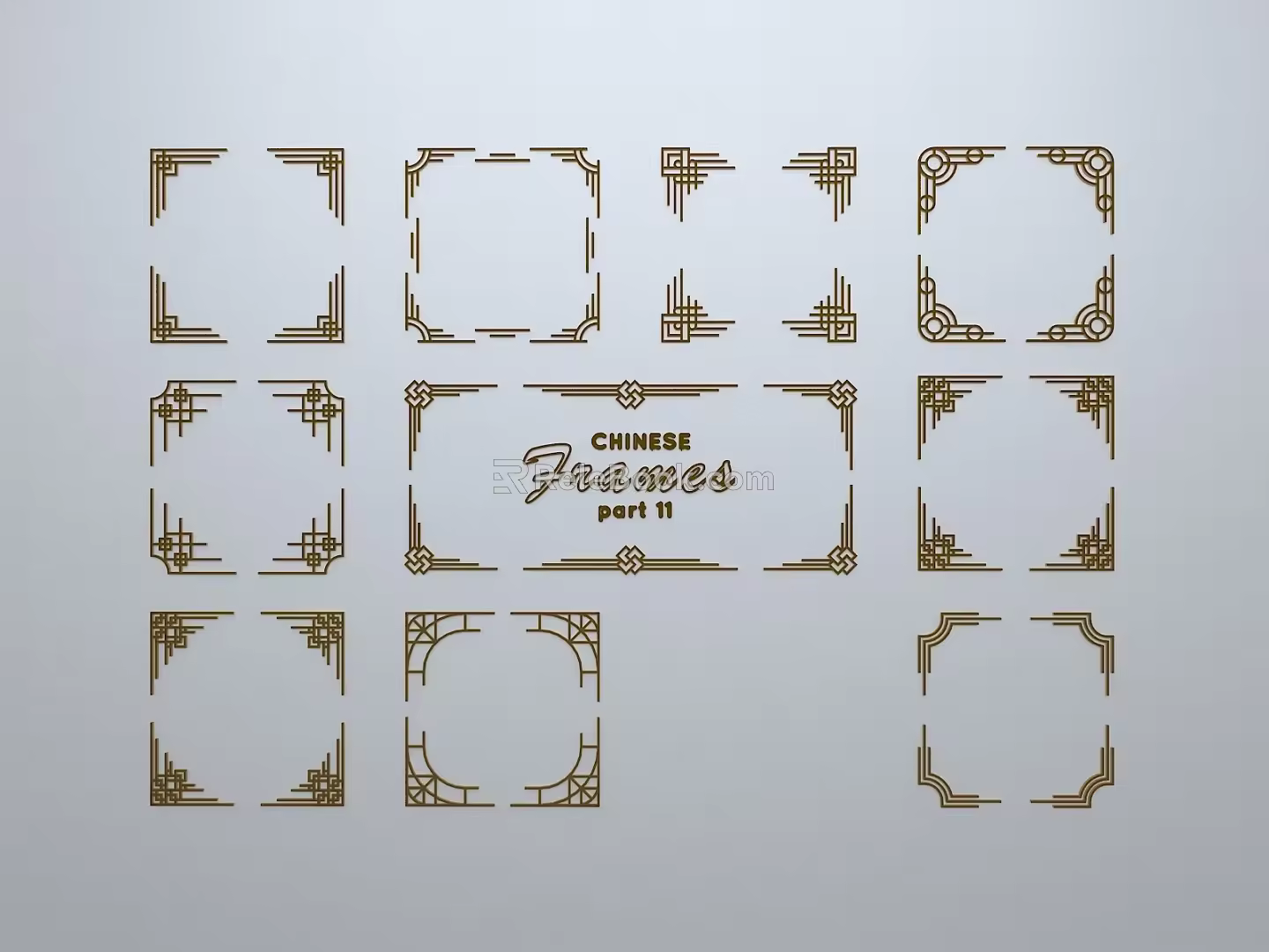 Window silhouette pane window sill border openwork window 3d model
