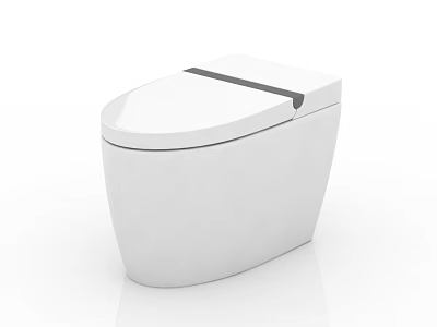 Modern White Toilet With Sleek Design And Smooth Ceramic Surface For Bathroom 3d model