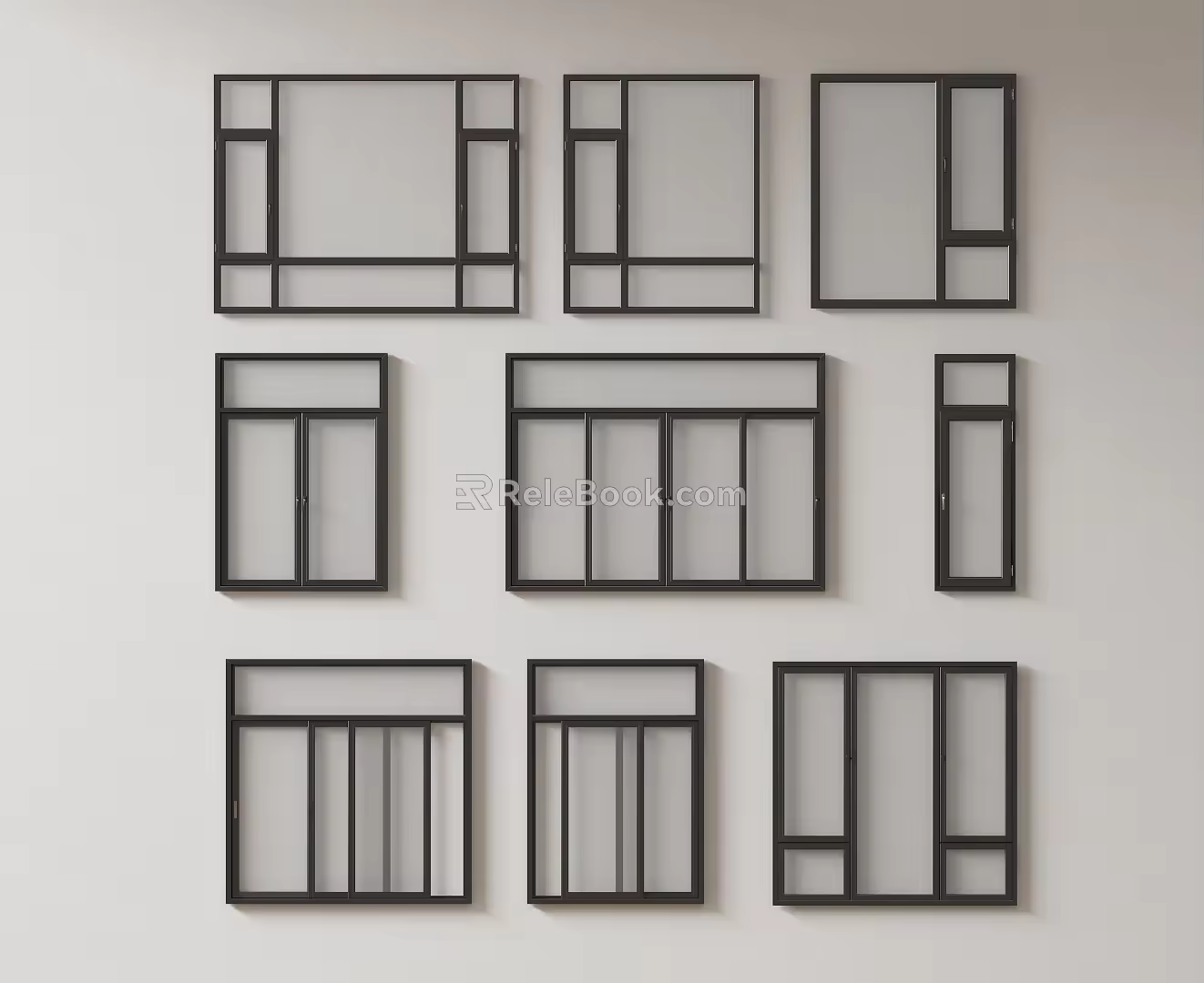 Modern windows combination windows glass windows floor-to-ceiling windows balcony windows bay windows bedroom windows sliding windows casement windows doors and windows 3d model