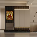 Modern Minimalist Cream Tone Living And Dining Room With Sleek Wall Panels And Soft Lighting